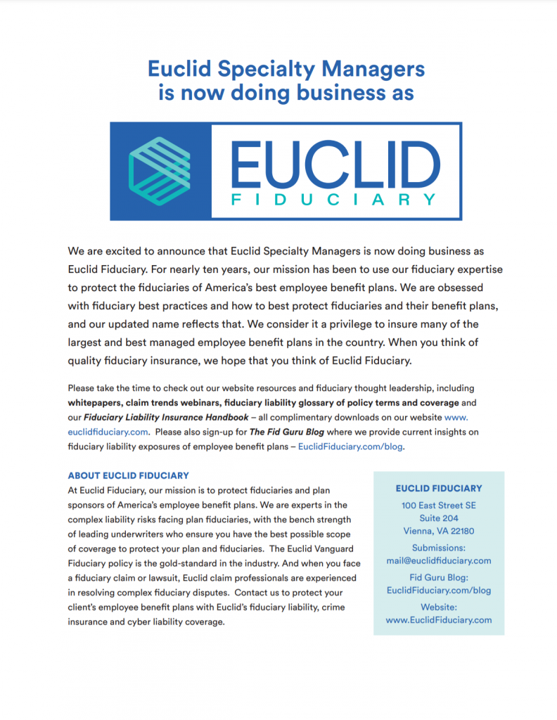 Announcing Euclid Fiduciary