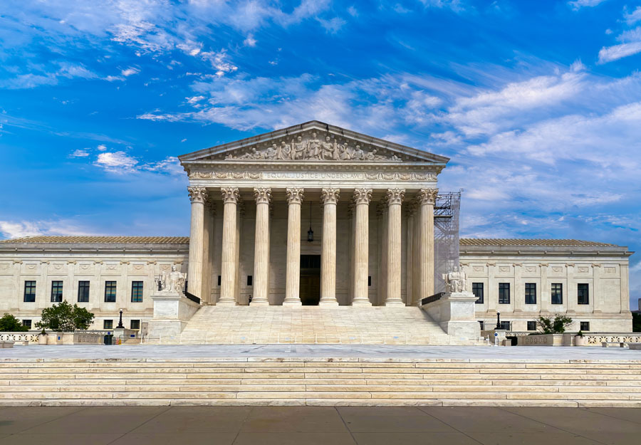 front view of us supreme court building